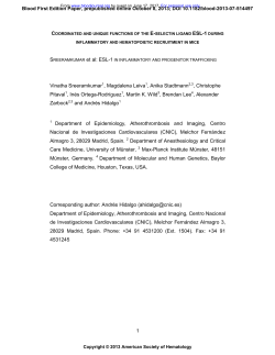 1 Vinatha Sreeramkumar1, Magdalena Leiva1, Anika Stadtmann2,3