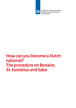 How can you become a Dutch national? The procedure on Bonaire