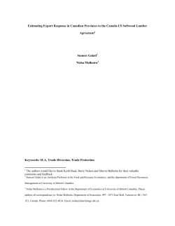 Estimating Export Response in Canadian