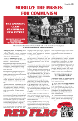 mobilize the masses for communism