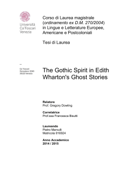 The Gothic Spirit in Edith Wharton`s Ghost Stories