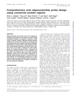 Comprehensive viral oligonucleotide probe design using conserved