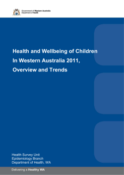 Health and Wellbeing of Children in Western Australia