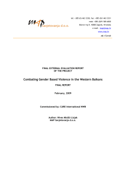 Combating Gender Based Violence in the Western