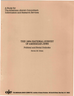 A Study for The American Jewish Committee`s