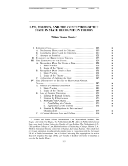 law, politics, and the conception of the state in