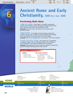 Ancient Rome and Early Christianity, 500 B.C.