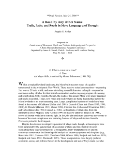 A Road by Any Other Name: Trails, Paths, and Roads in