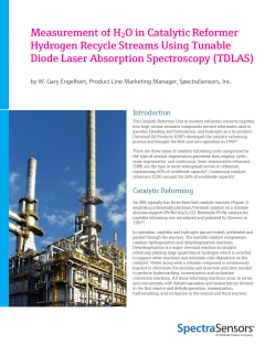 Measurement of H2O in Catalytic Reformer Hydrogen Recycle