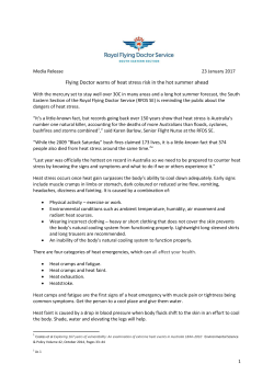 Flying Doctor warns of heat stress risk in the hot summer ahead