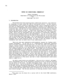 316 notes on conditional semantics