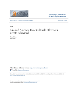 Asia and America: How Cultural Differences