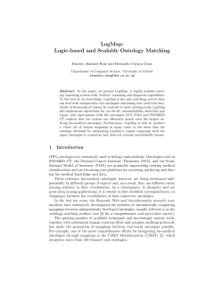 of LogMap: Logic&minus;Based and Scalable Ontology Matching