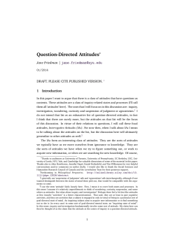 Question-Directed Attitudes