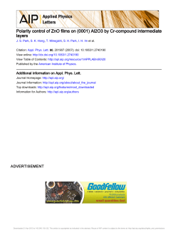 Polarity control of ZnO films on (0001) Al2O3 by Cr