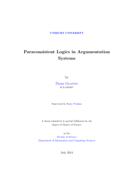 Paraconsistent Logics in Argumentation Systems
