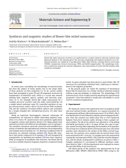 Materials Science and Engineering B Synthesis and magnetic