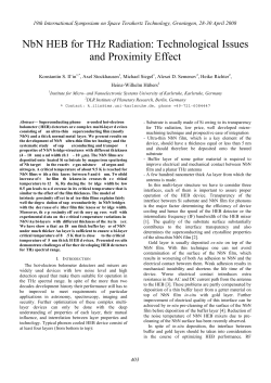 NbN HEB for THz Radiation: Technological Issues and Proximity Effect