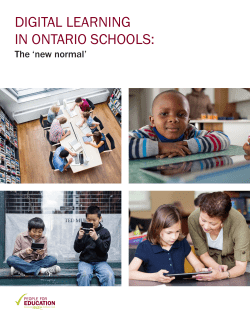 Digital Learning in Ontario Schools