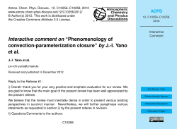 Interactive comment on &ldquo;Phenomenology of convection