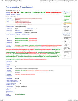 Course Inventory Change Request Viewing: GEOG 111 : Mapping