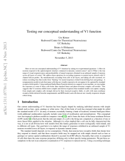 Testing our conceptual understanding of V1 function