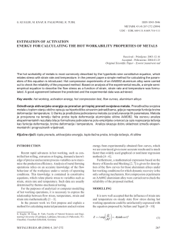 ESTIMATION O. ACTIVATION ENERGY .OR CALCULATING THE