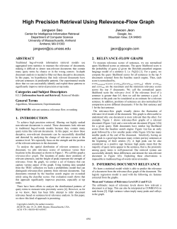 High Precision Retrieval Using Relevance-Flow Graph
