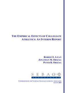 The Empirical Effects of Collegiate Athletics: An Interim