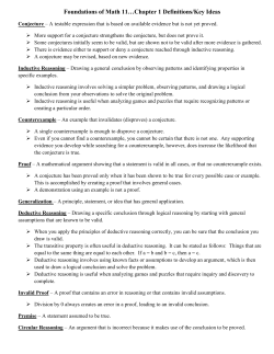 Foundations of Math 11…Chapter 1 Definitions/Key Ideas