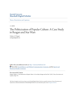 The Politicization of Popular Culture: A Case Study in Reagan and