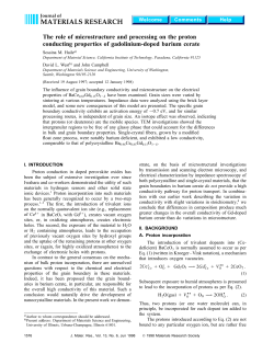 The role of microstructure and processing on the proton conducting