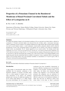 Properties of a Potassium Channel in the Basolateral Membrane of