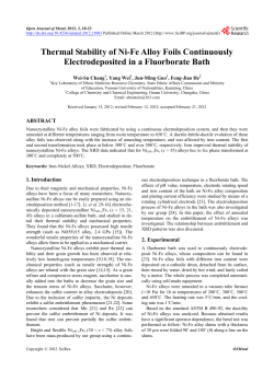 Open Journal of Metal - Scientific Research Publishing