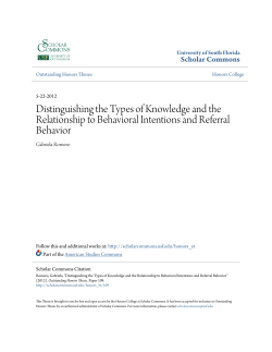 Distinguishing the Types of Knowledge and the Relationship to