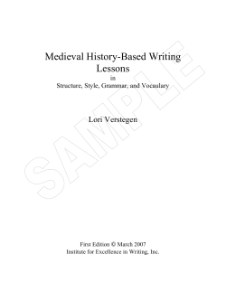 Medieval History-Based Writing Lessons