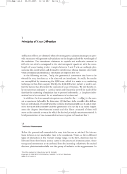 1 Principles of X-ray Diffraction - Wiley-VCH