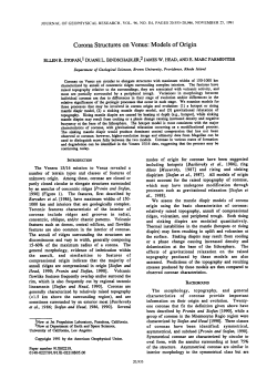 Corona structures on Venus Models of origin