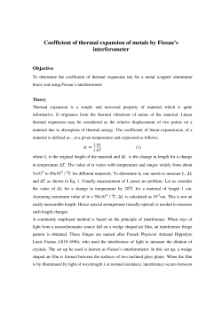 Coefficient of thermal expansion of metals by Fizeau`s interferometer
