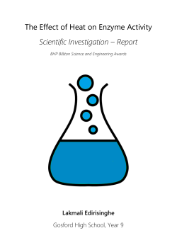 The Effect of Heat on Enzyme Activity Scientific Investigation &ndash; Report