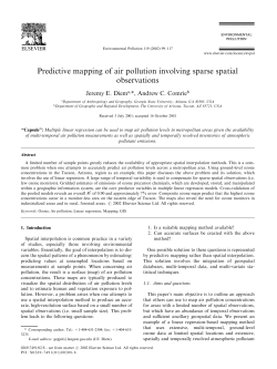 Predictive mapping of air pollution involving sparse