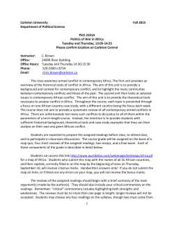 Carleton University Fall 2015 Department of Political Science PSCI