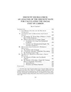 discount double-check: an analysis of the discount rate for