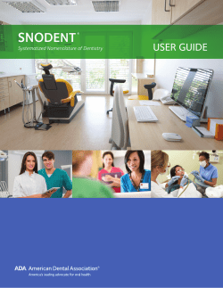 SNODENT User Guide - American Dental Association