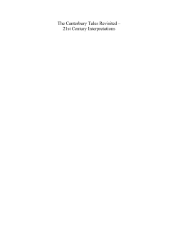 The Canterbury Tales Revisited - Cambridge Scholars Publishing