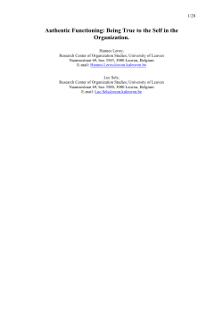 Authentic Functioning