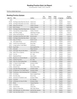 Reading Practice Quizzes - Wild Rose School District