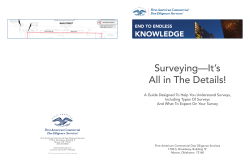 Surveying&mdash;It`s All in The Details!