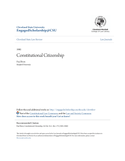 Constitutional Citizenship - EngagedScholarship@CSU