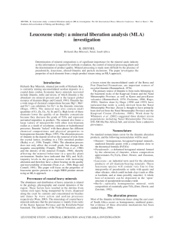 Leucoxene study: a mineral liberation analysis (MLA